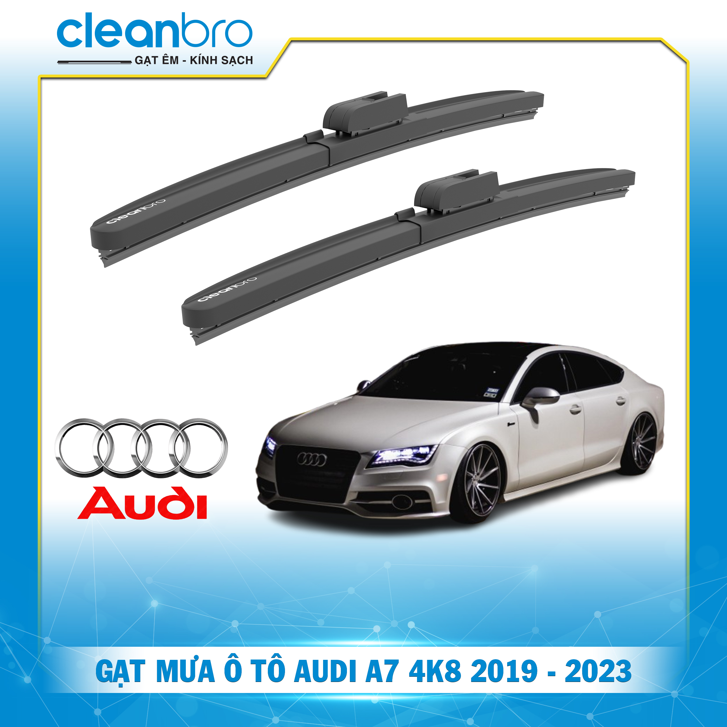 Gạt mưa ô tô hiệu ứng lá sen Audi Q7 A7 4K8  [2019-2023+]